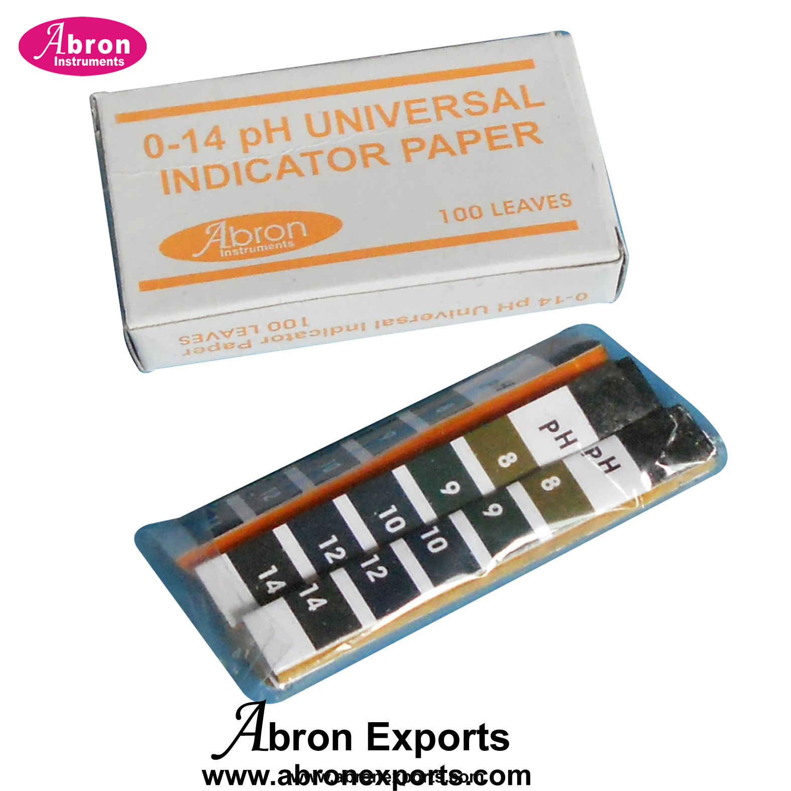 Indicator Papers Universal Indicator Paper pH Paper Range 0-14pH or 0-10pH Pack Of 100 leaves 10 paks Abron IP-1160P14 